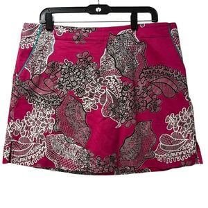 Lady Hagen Womens Pink Floral Golf Skort Size 14 Activewear Tennis Skirt